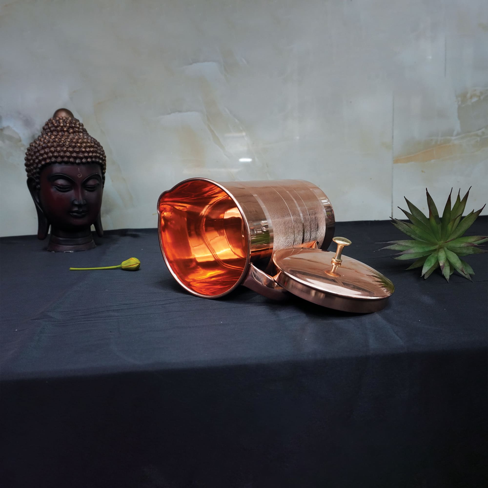 Copper-Silver Engraved Luxury Jug
