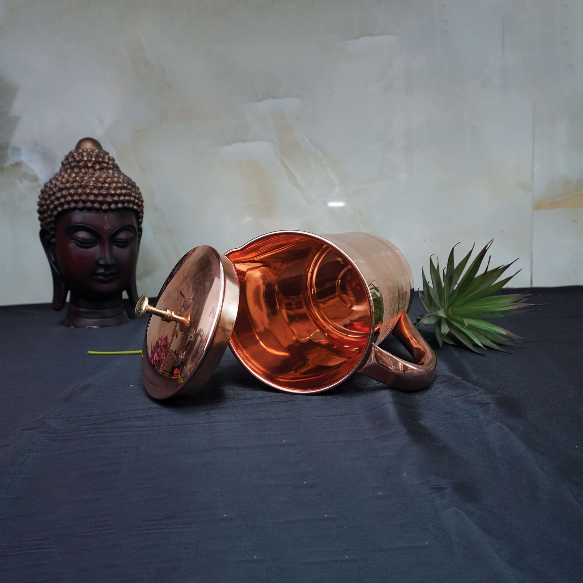 Copper-Silver Engraved Luxury Jug