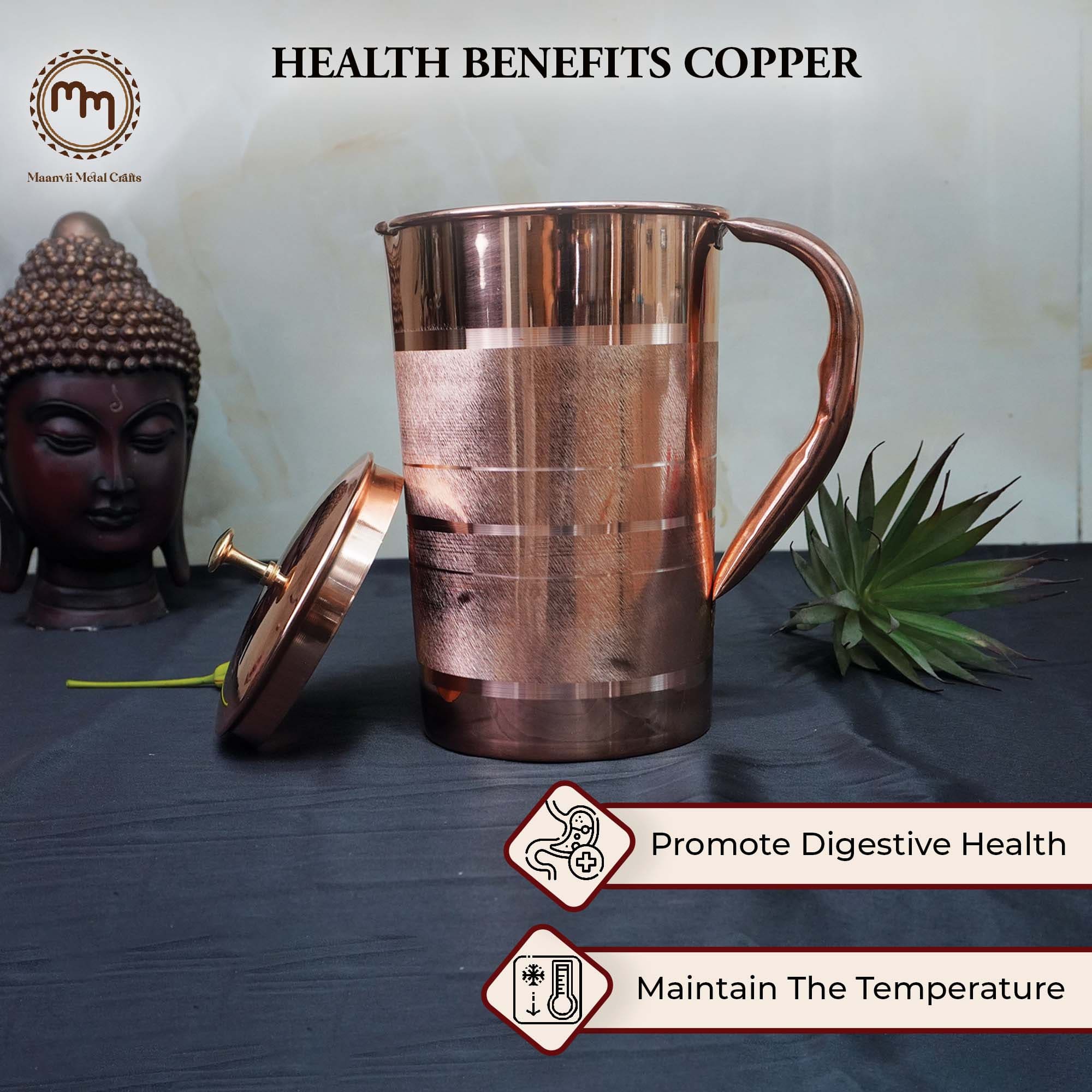 Copper-Silver Engraved Luxury Jug