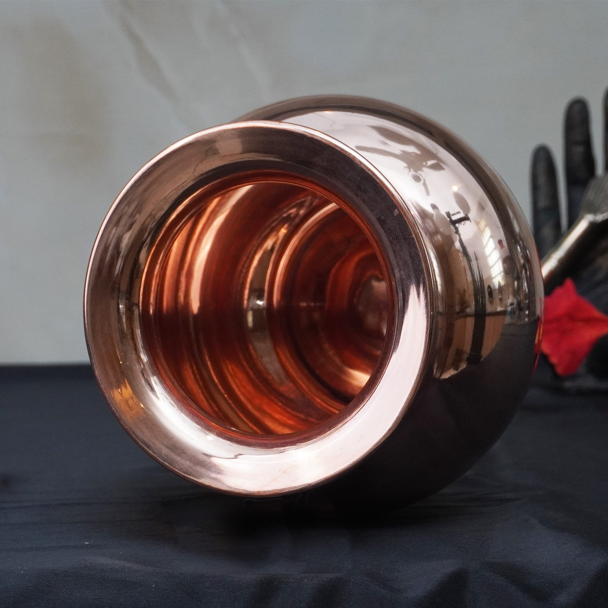 Pure Copper Lota/Kalash with Wavy Neck