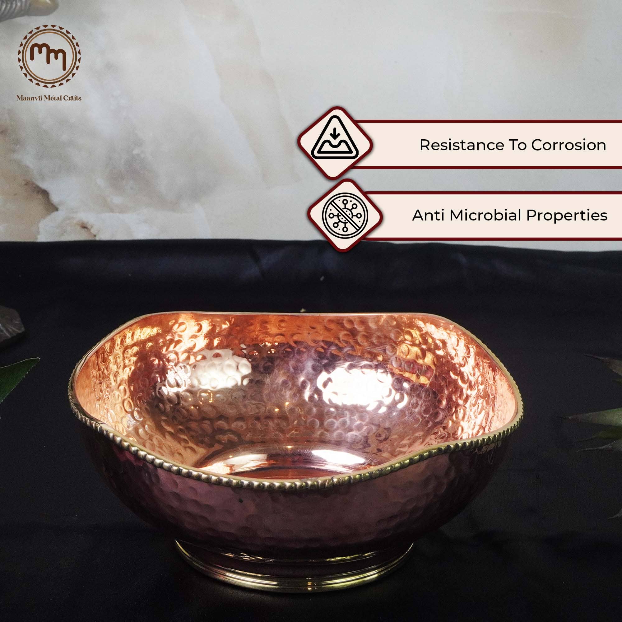 Handmade Brass & Copper Designer Fruit Bowl