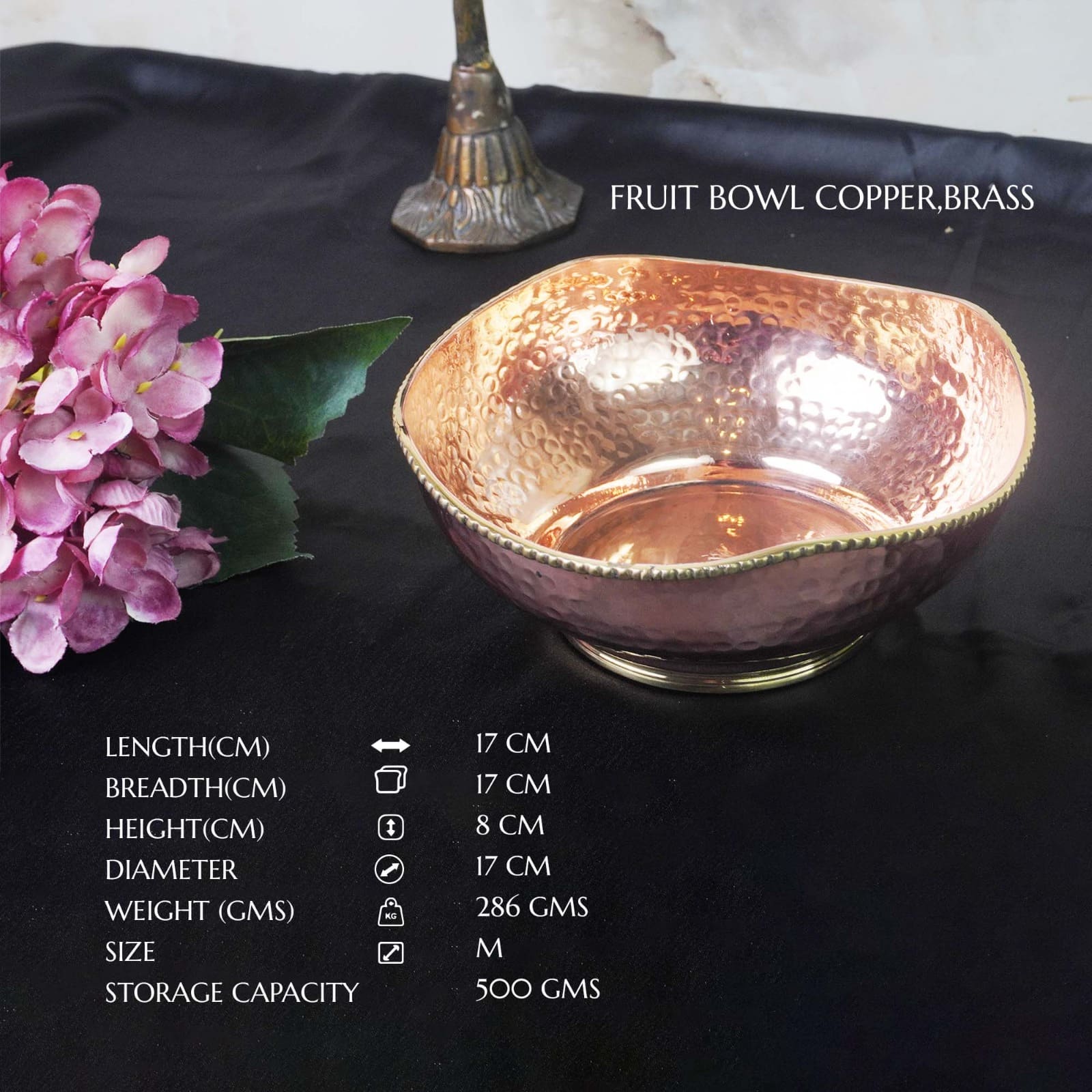 Handmade Brass & Copper Designer Fruit Bowl