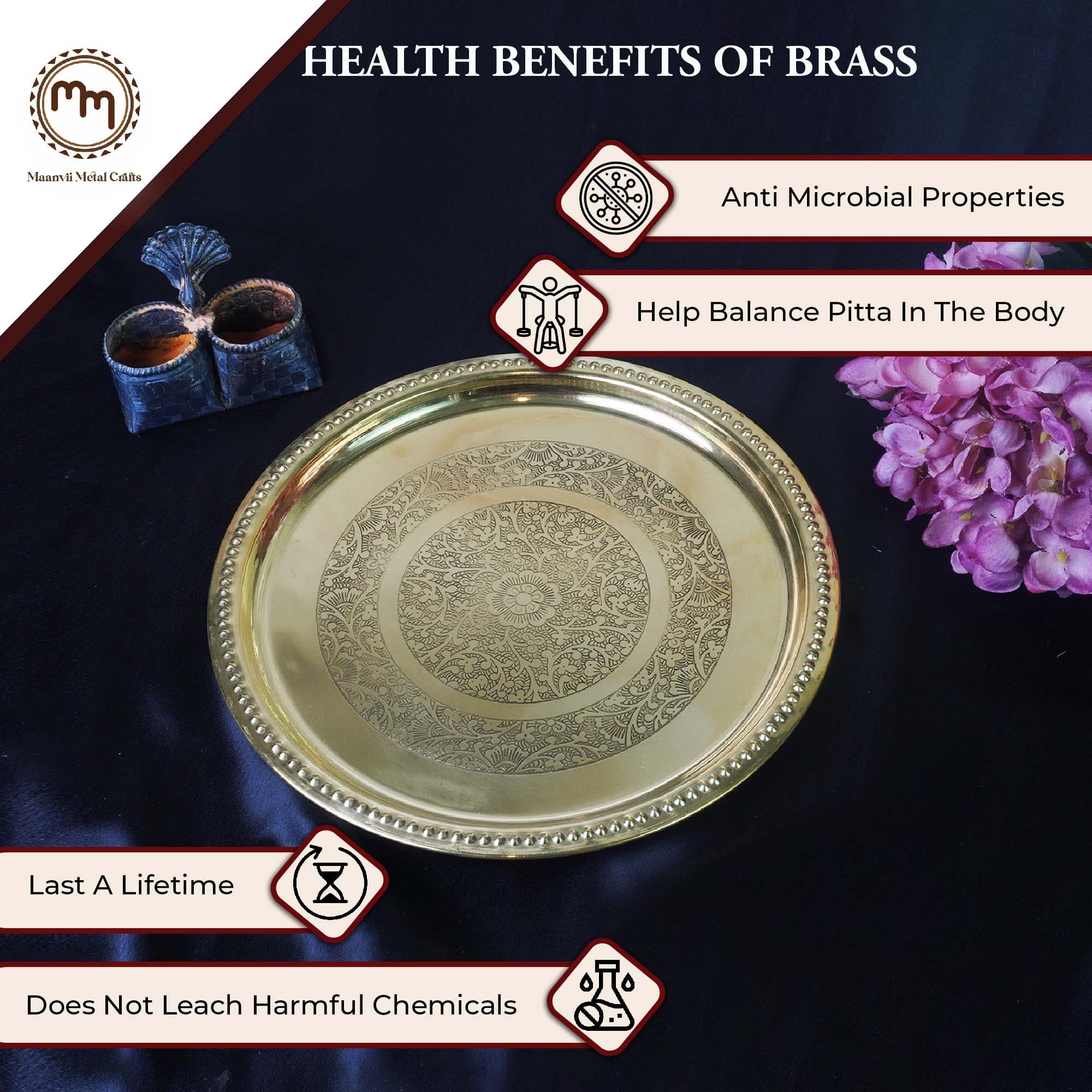 Antique Beaded Carving Designer Thali Plate