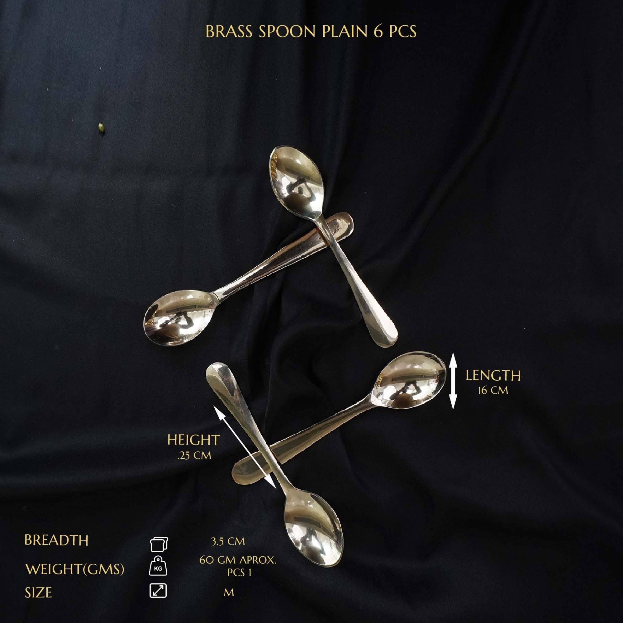 Handcrafted Bronze Dessert Spoon - Kansa Elegance